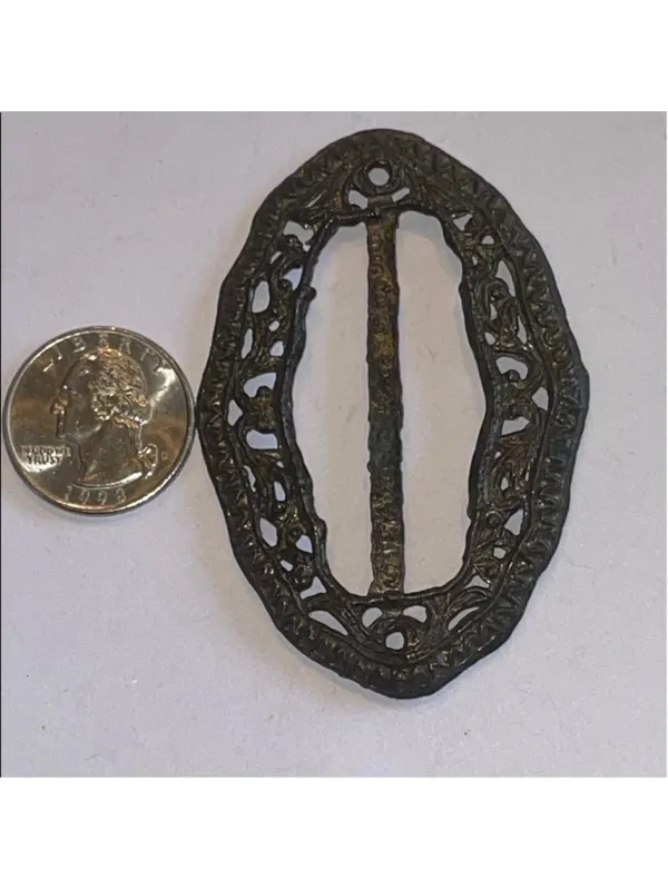 Vintage Ornate Metal Belt Buckle - Image 3