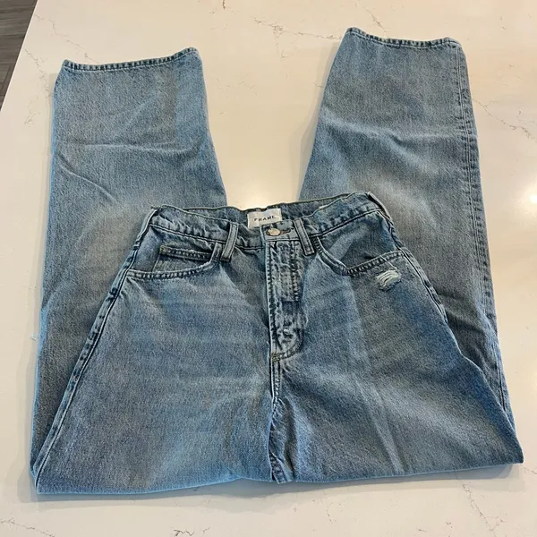 Frame High N Tight Wide Leg Jeans in‎ Bilson Rips size 25 - Image 5