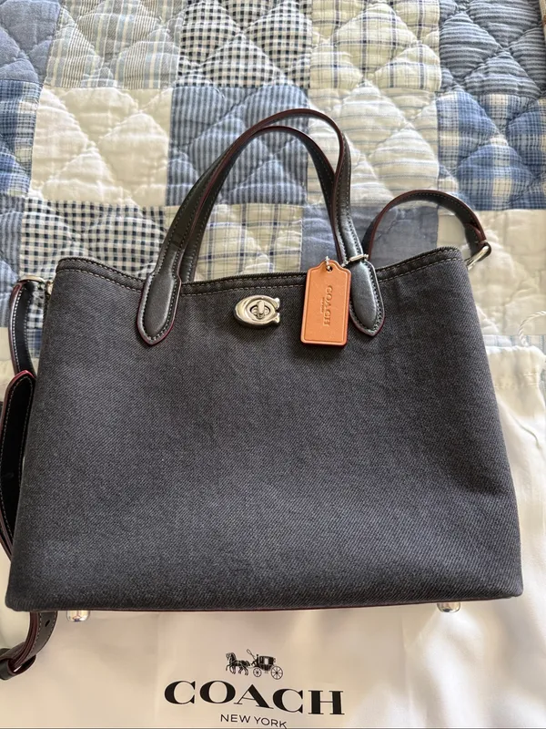 Coach Willow 24 Black Denim - Image 2