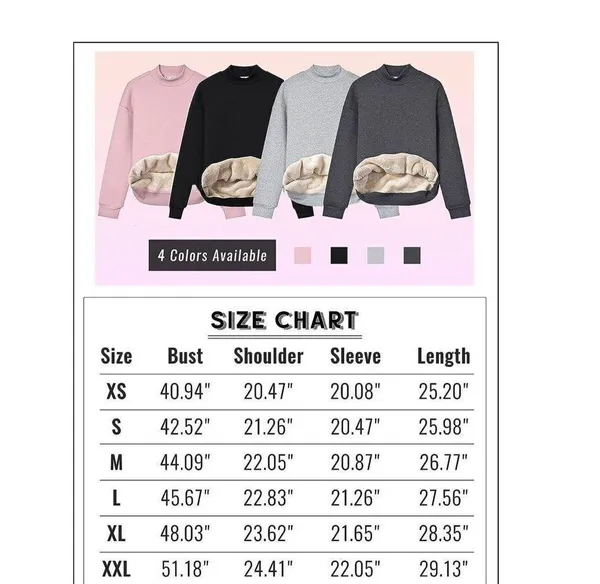 NEW Winter Pullover Sherpa Fleece Heavyweight Sweatshirt S Pink - Image 4