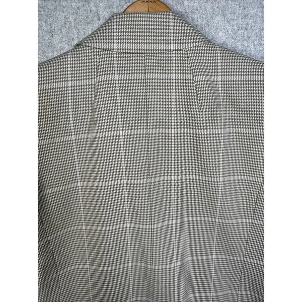 Madewell Womens Small Plaid Double Breasted Blazer Jacket Beige Neutral Academia - Image 16