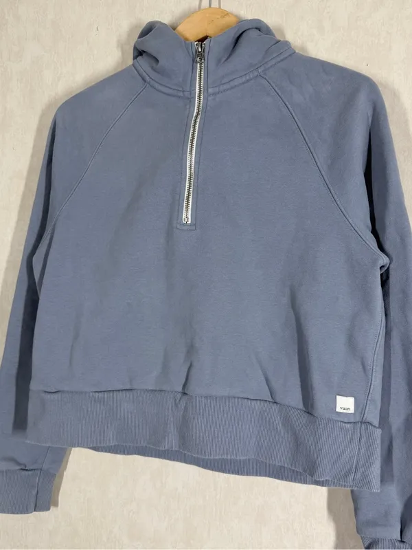 Vuori Women’s Restore Half Zip Hoodie Sweatshirt Pullover in Blue S - Image 2