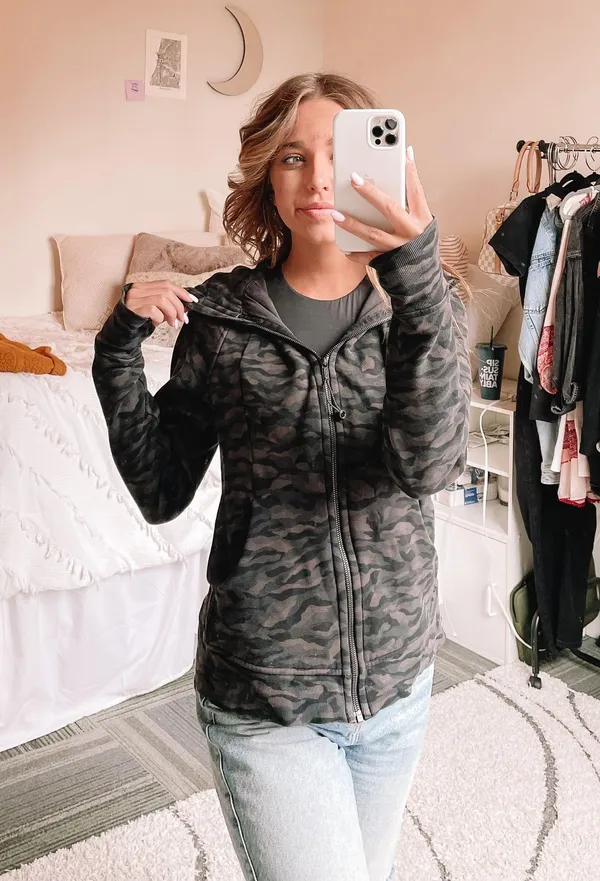Lululemon Dark Camo Zip Up Hoodie!! - Image 13
