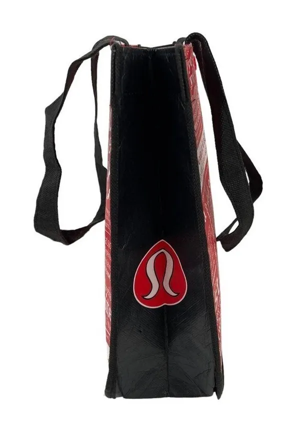 Lululemon Friends are More Important Than Money Shopping Tote Bag Red Black - Image 7