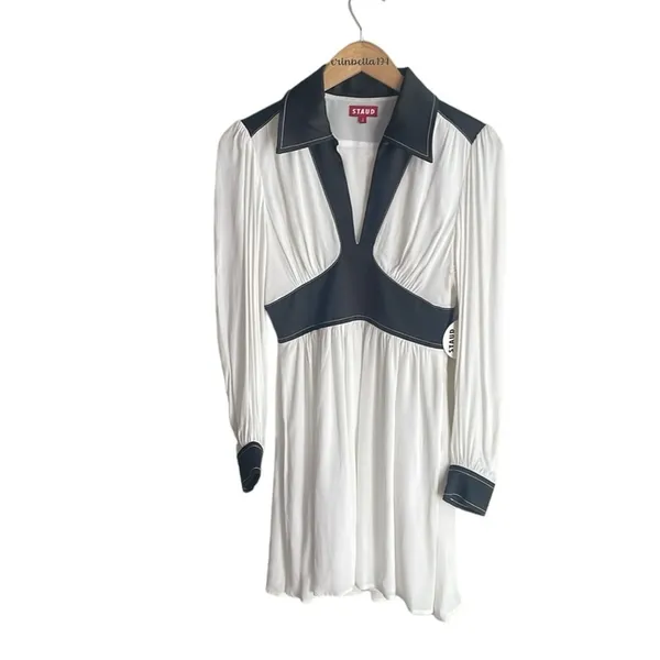 Staud Dolly Long-sleeve Dress White - Image 3