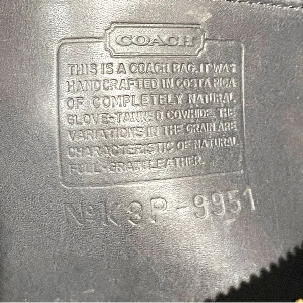 Vintage Coach‎ Black Leather Patricia Saddle Flap Crossbody Messenger Bag 9951 - Image 5