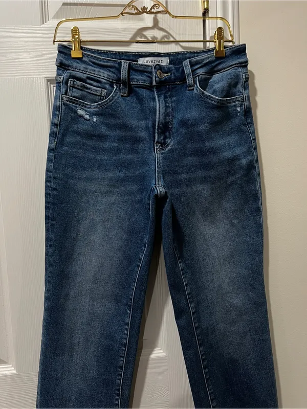 Lovervet By Vervet Mid Rise Full Length Straight Leg Jeans Size 28/7 Stretch - Image 8