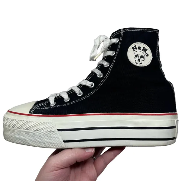 Vintage Y2K Nana Black Platform Sneakers Women’s Size 9 Goth Grunge - Image 13