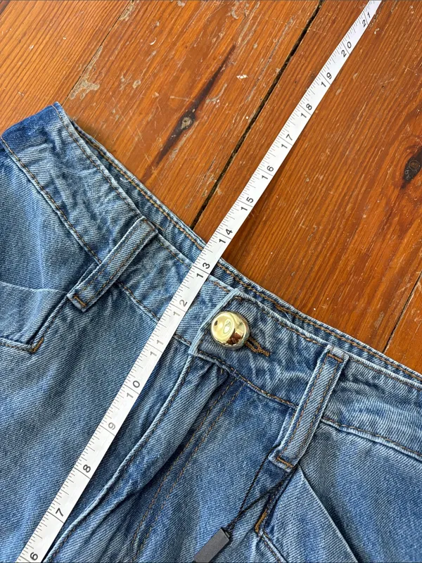 NWT Vigoss Wide Leg Two-Tone Light Blue Women’s Jeans size 5 27 - Image 4