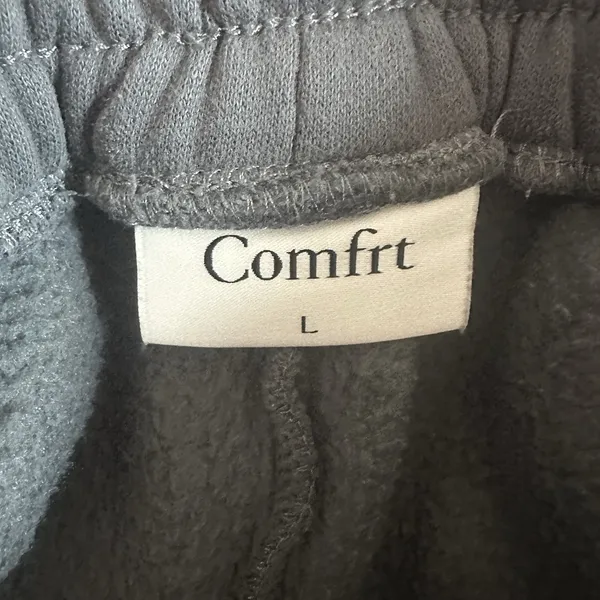 Comfrt Signature Sweatpant Joggers Womens Sz Large Gray Fleece Pull On Athletic - Image 5