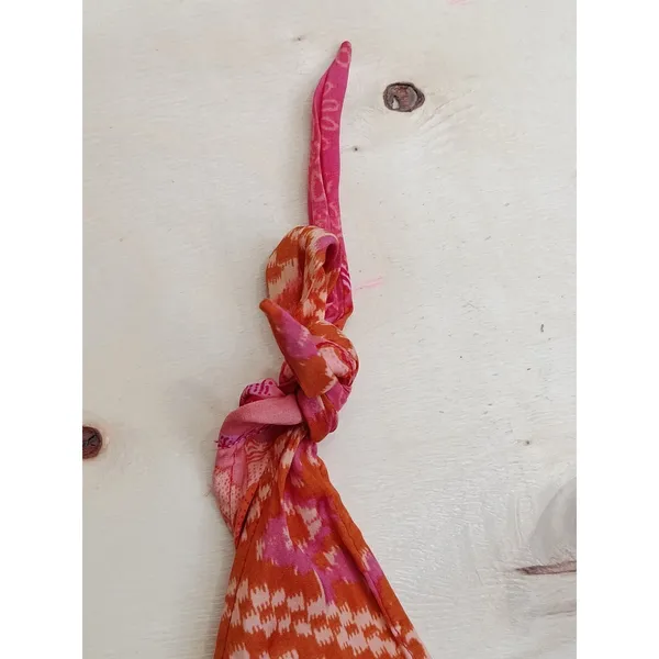 Free People Halter Top Womens M Orange Pink Paisley Floral Boho Festival - Image 8