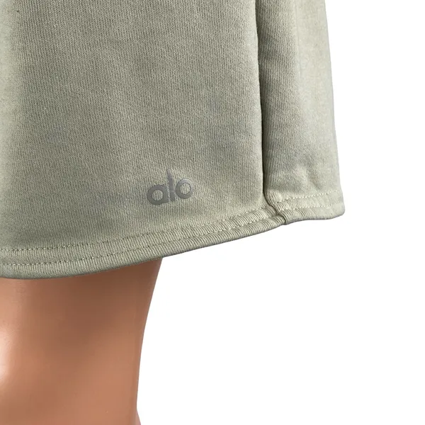 Alo Yoga Chill Men's Green Gray Gym Athletic Activewear Running Sweat Shorts S - Image 2