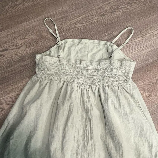 Women’s Shein Green Large Button Front Spaghetti Strap Dress - Image 3