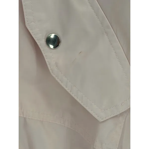 Free People Satin Bomber Jacket Large Light Pink Full‎ Zip Utility Pockets - Image 7