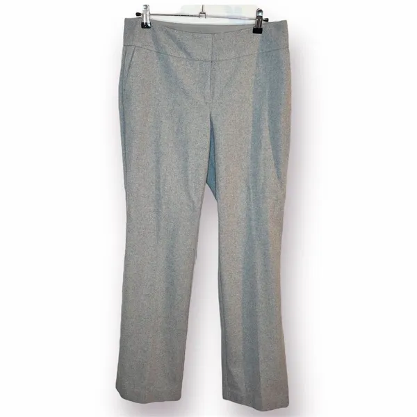 Ann Taylor Factory Lined Wool Blend Gray Trousers Full Length 4 Curvy - Image 4