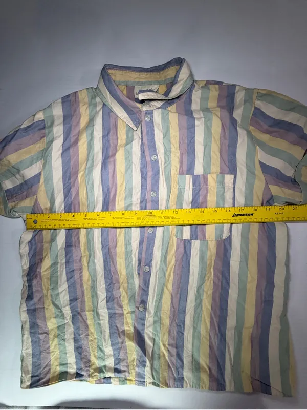 Universal Thread Pastel Striped Short-Sleeve Button-Down Shirt - Image 4