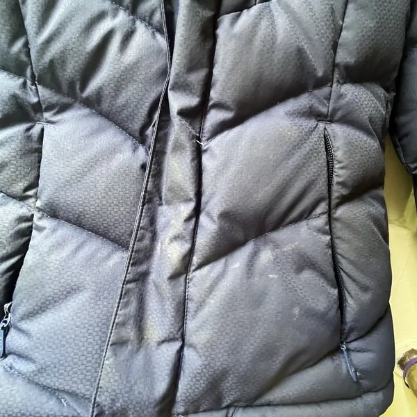 The North Face Goose Down Jacket XS Navy Puffer 600 Fill Hooded Coat Outdoors - Image 15