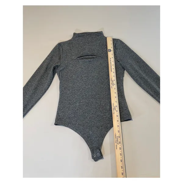 Express Bodysuit Body Contour Gray Turtleneck Size M - Image 5