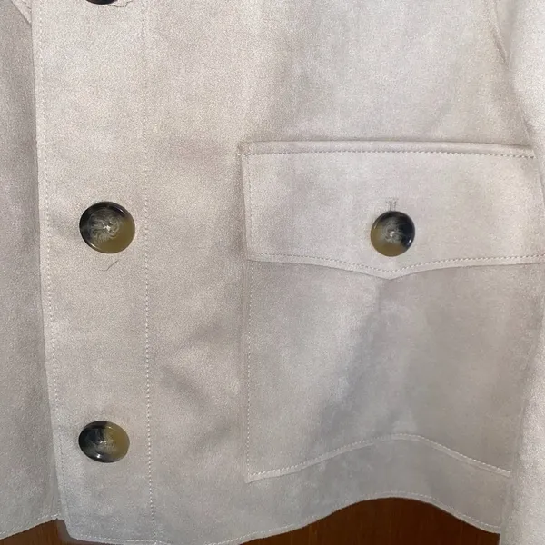 Tan Vegan Suede Jacket - Image 4