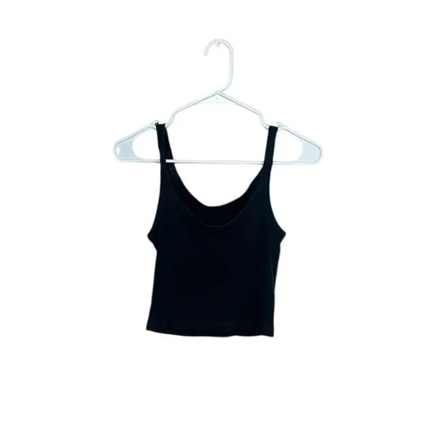 Brandy Melville Black Ribbed Tank one size - Image 4