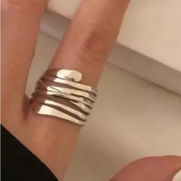 Boutique MultiLayer Adjustable Wrap Ring |‎ 925 Sterling Silver - Image 2