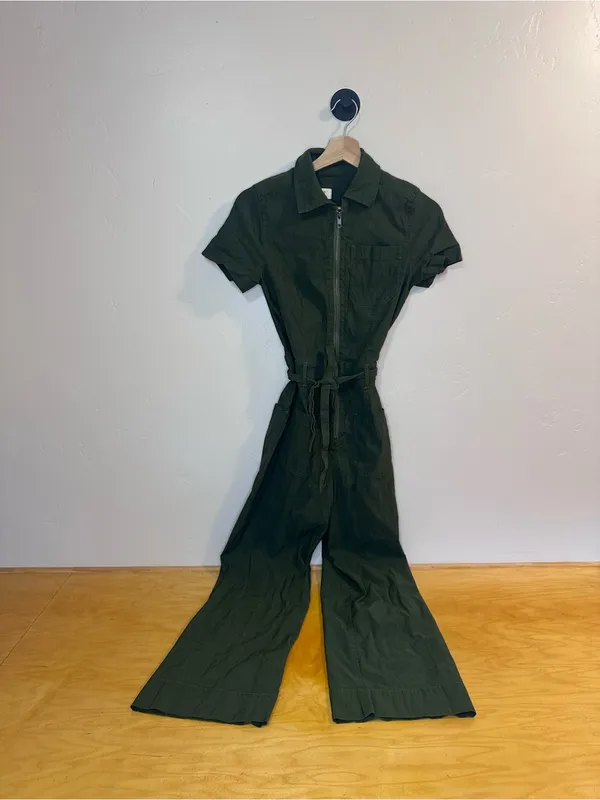 Maeve Anthropologie Collete Linen Blend Utility Zip-Front Jumpsuit Size 0 - Image 5