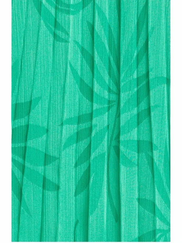 Ramy Brook Alex Pleated Blouse Halter Jacquard Garden Green Island Women's Small - Image 6