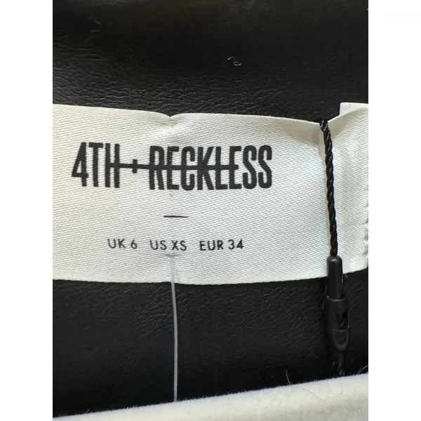 4th & Reckless Benson Jacket Women XS Black Full Zip Side‎ Pockets Long Sleeve - Image 5