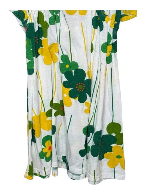 Y2K: Yag Couture ✿ Trendy Spring Floral Print Babydoll Tunic Top ✿ White ✿ Large - Image 5