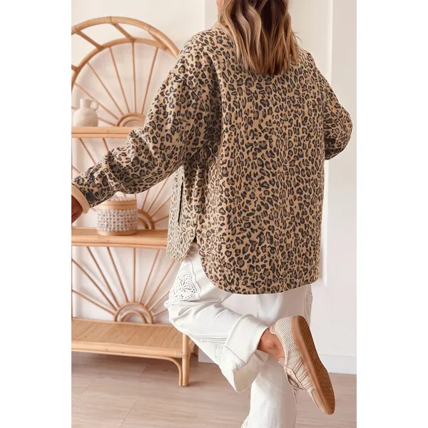 Leopard Print Denim Jacket - Image 5