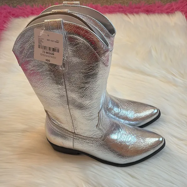 Arizona Jeans Co Maybrook Silver Cowgirl Boots - Image 3