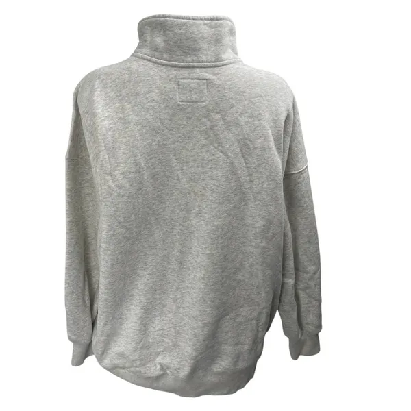 Abercrombie & Fitch Soft Max Women Gray 1/4 Zip Long Sleeve Fleece Sweatshirt M - Image 2