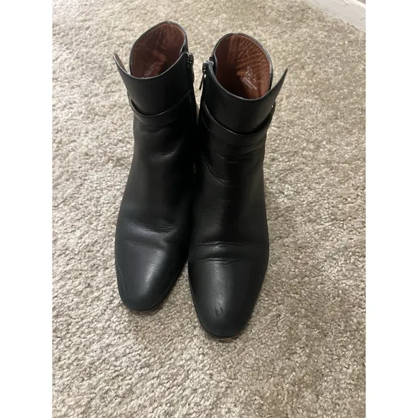 Coach Women's Chrystie Bootie Black Leather Ankle Heeled Size 9 - Image 3