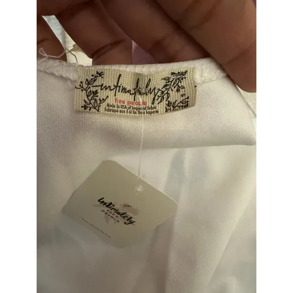 Free People Intimately BodySuit Top Size Small White Essential Summer‎ Basics - Image 4