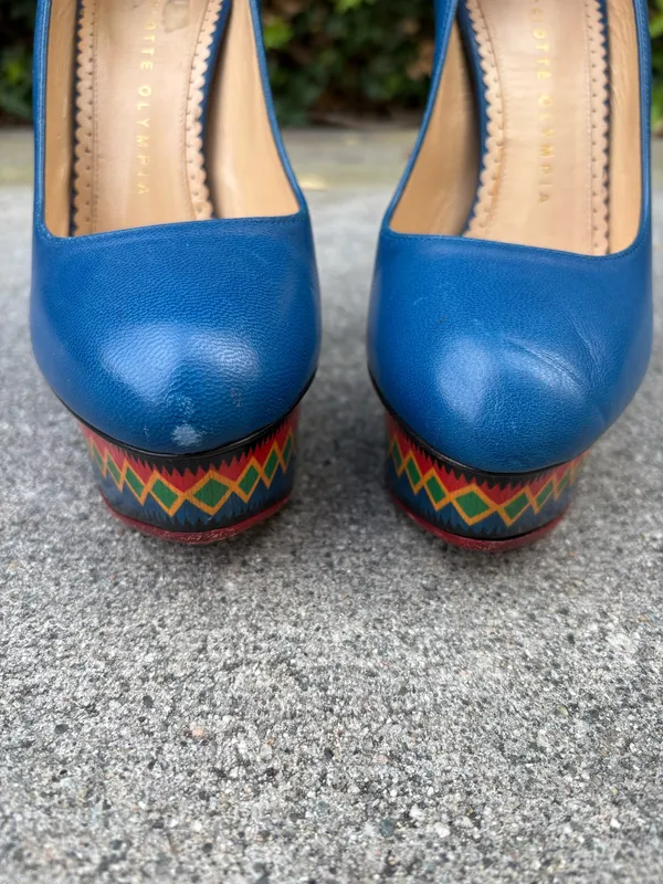 Charlotte Olympia Dolly Maraca leather platform pumps size 35 - Image 5