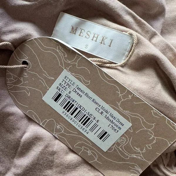 Meshki - Tamsin Short Sleeve Modal Maxi Dress - Mushroom - Image 8