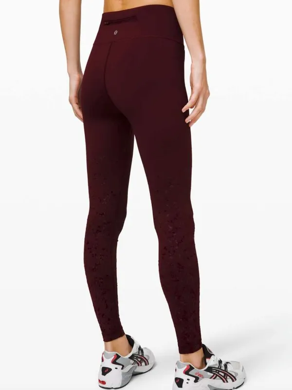 Lululemon Speed Wunder Mid-Rise Tight 28", Speckle Shine Garnet - Image 2