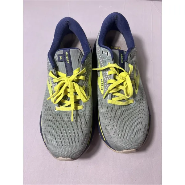 BROOKS Ghost 14 Women's Size 9B Blue Ocean Neon Green Running Shoes READ - Image 2