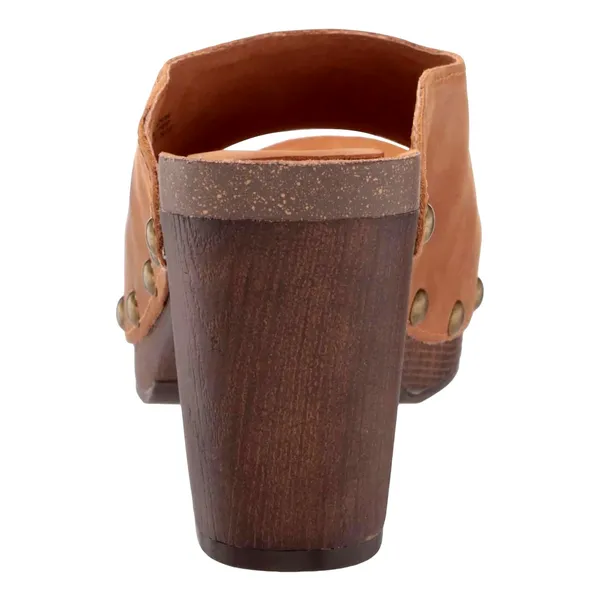 Sbicca Montrose Genuine Suede Clog Mule Heeled Sandal Tan 9 - Image 7
