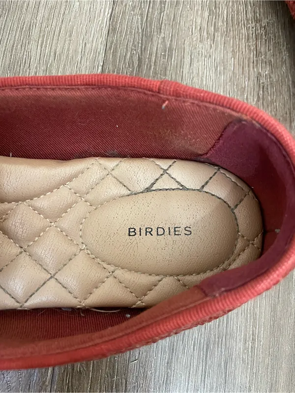 Birdies The Starling Raffia Loafer Flats Size 7.5 Red Rust Orange Slip On Shoes - Image 8