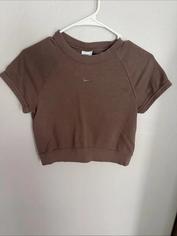 Nike chill terry top short sleeve cropped size XS - Image 4