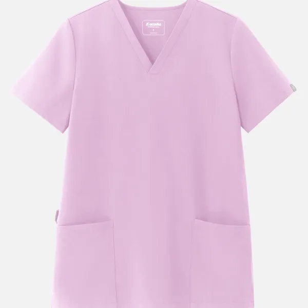 NWT Lambda Acadia Stella Every Day Scrub Top M Pink Lilac Size M - Image 2