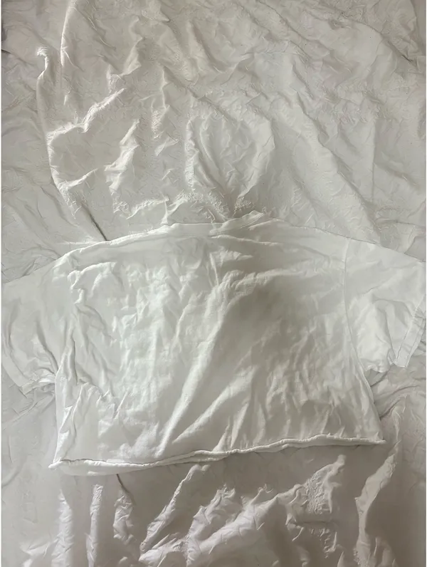UCF Knights White Cropped Tee Size L - Image 2