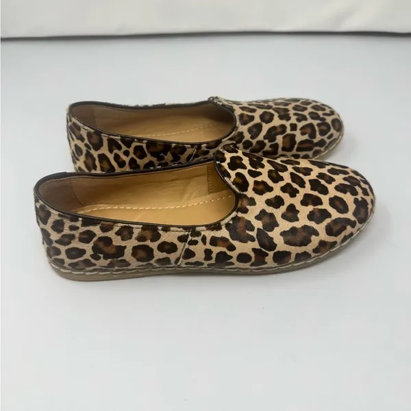 Charix Leopard Slip Ons 38 Brown Size 8 - Image 4