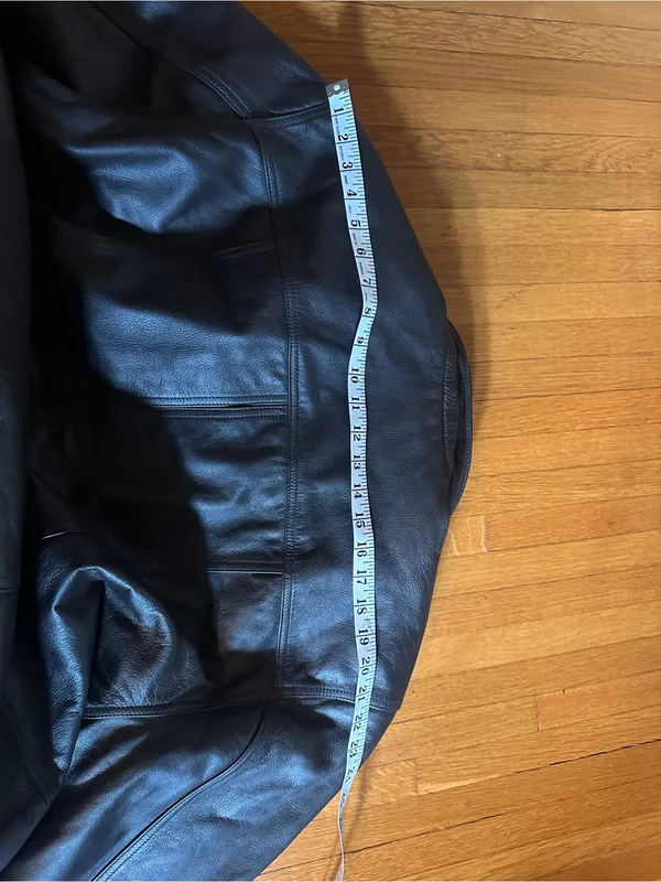 Vtg Field Gear Black Leather Jacket, Size 1X - Image 12