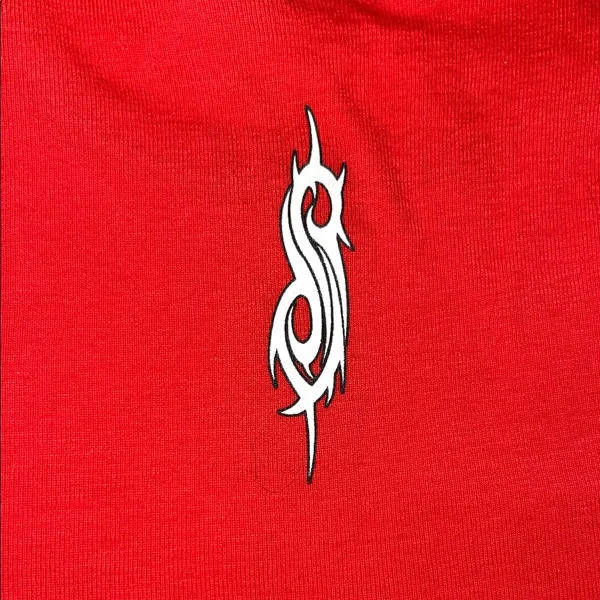 H&M Divided Slipknot Graphic Baby Tee Red Cropped Band Top Size S - Image 6