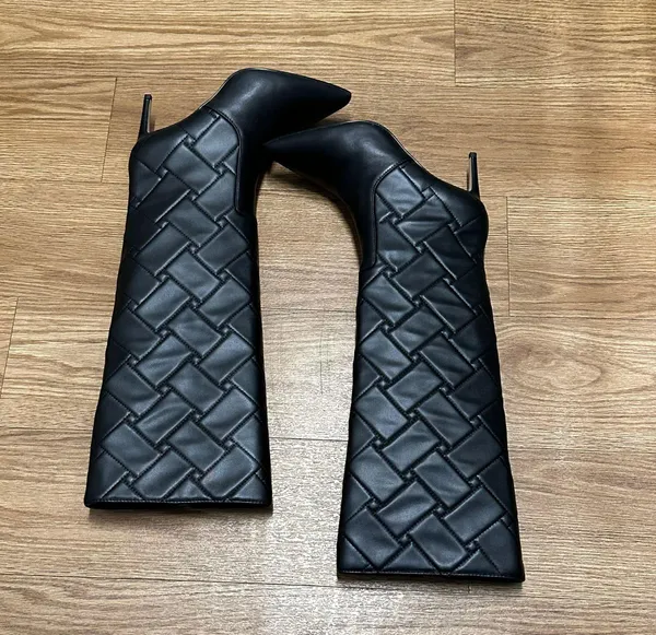 Kurt Geiger Quilted knee high boots - Image 13