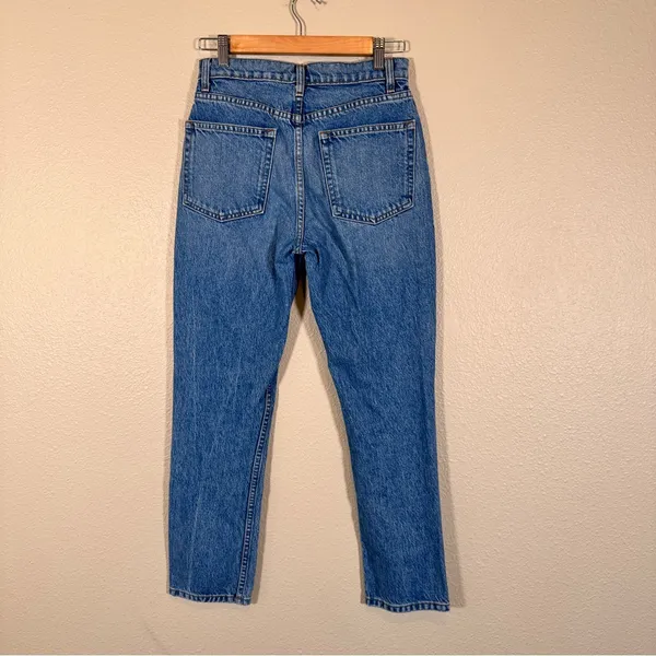 Reformation Blue Julia Crop High Rise Cigarette Jeans Womens 25 Denim Fall - Image 8