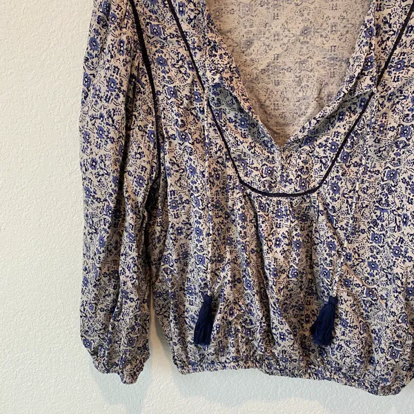 Lucky Brand Floral Peasant Blouse - Image 5
