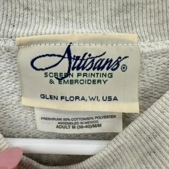 Artisan Vintage Crewneck‎ Sweatshirt Western Elk Hunter Graphic Print Hunting Humor - Image 3
